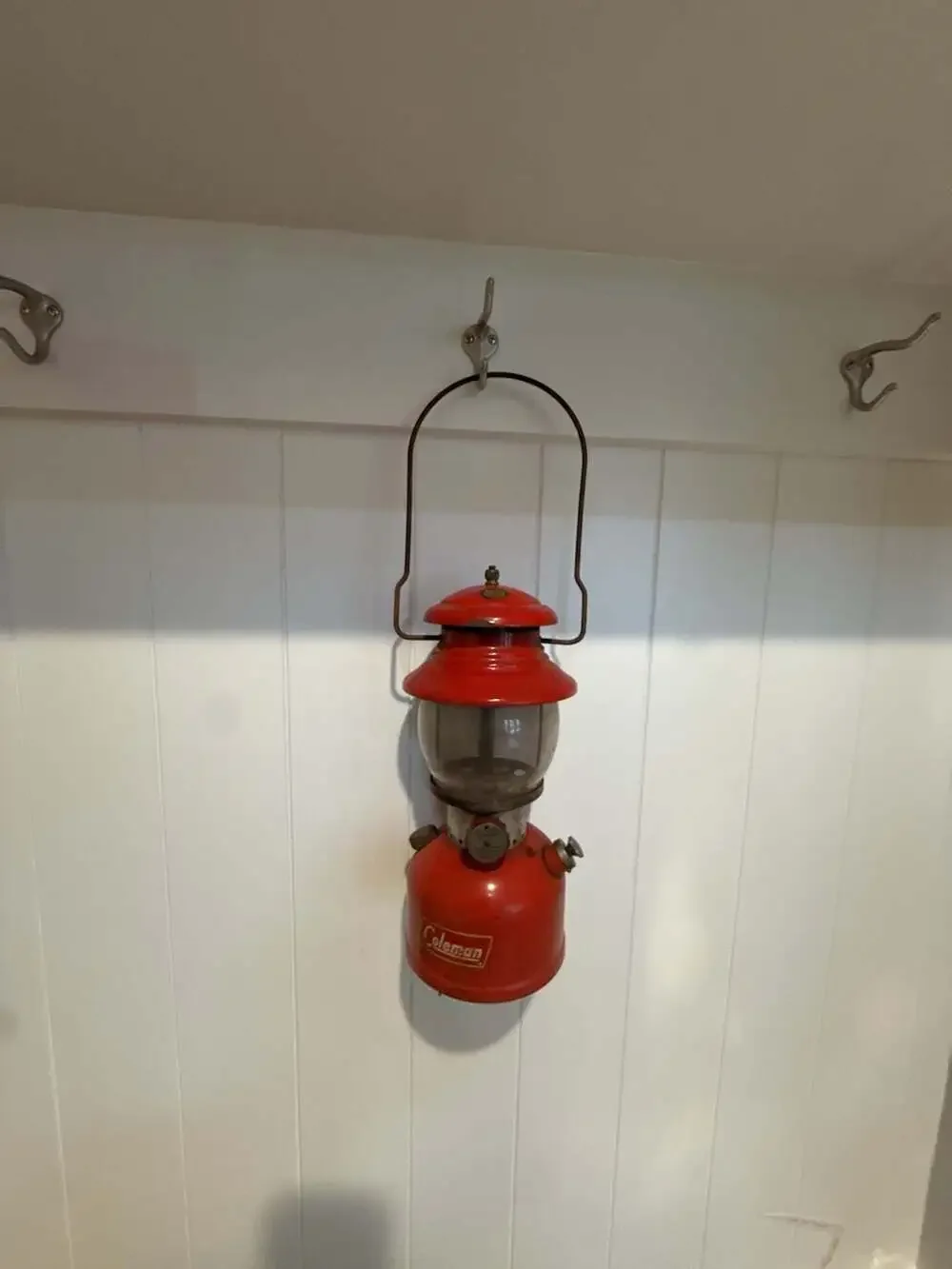 Vintage Coleman Model 200A Single Mantle Red Camping Lantern